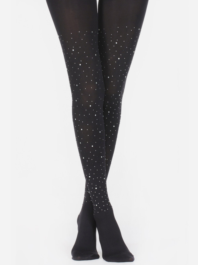 Collants opaques à strass