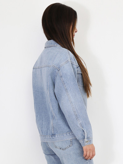 Veste en jeans délavée