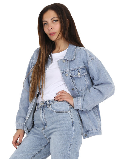 Veste en jeans délavée