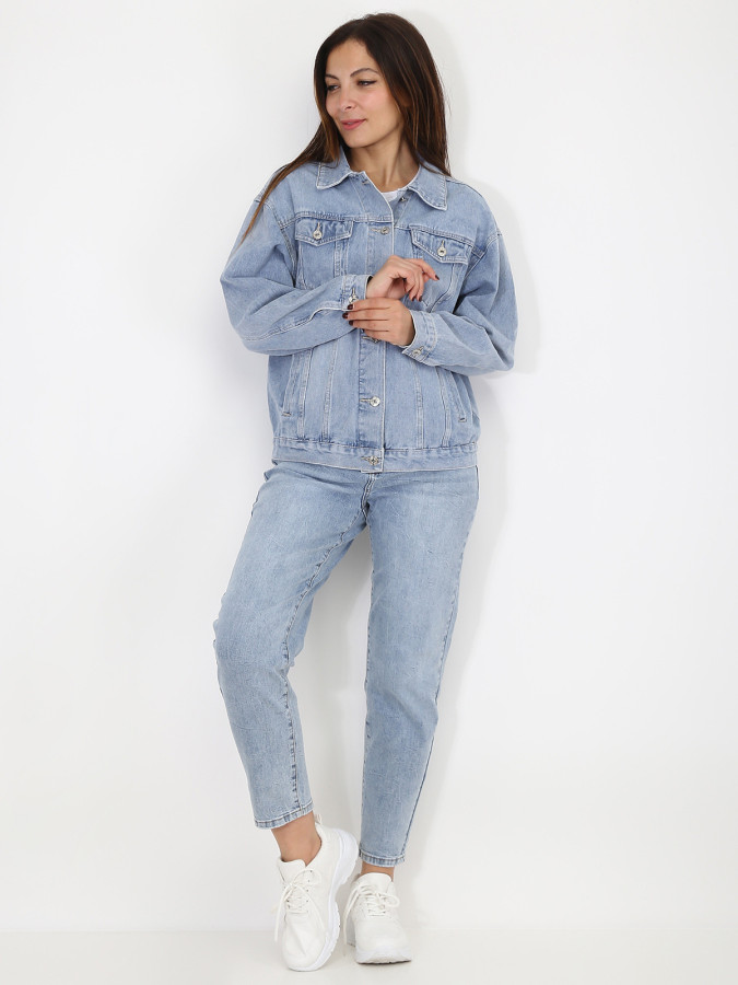 Veste en jeans délavée