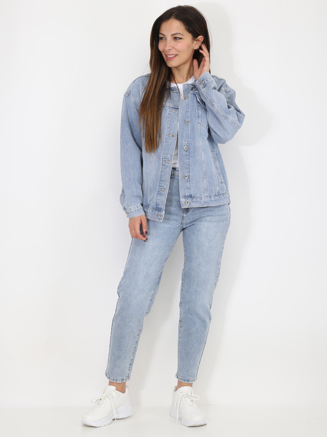 Veste en jeans délavée