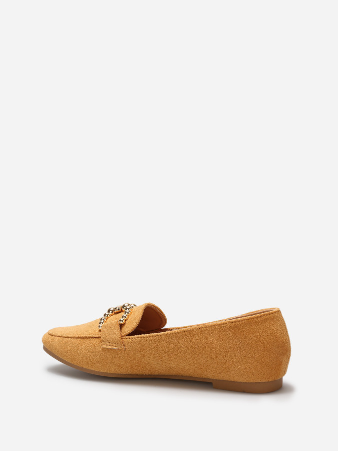 Mocassins en suédine à détail boucle