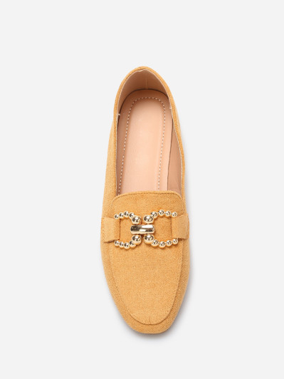 Mocassins en suédine à détail boucle