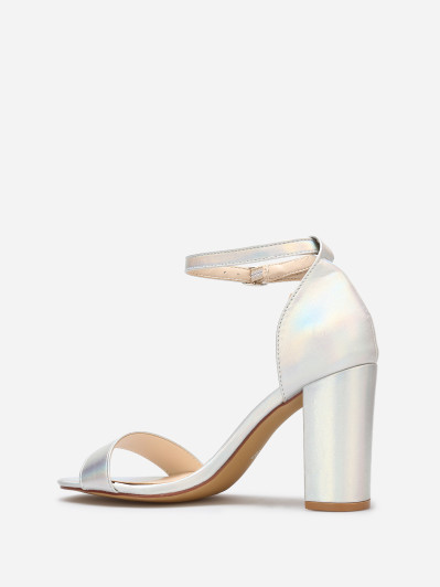 Sandales en simili à effet irisé