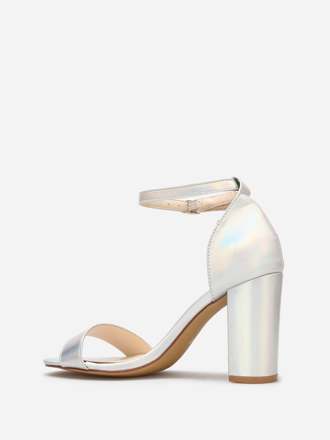 Sandales en simili à effet irisé