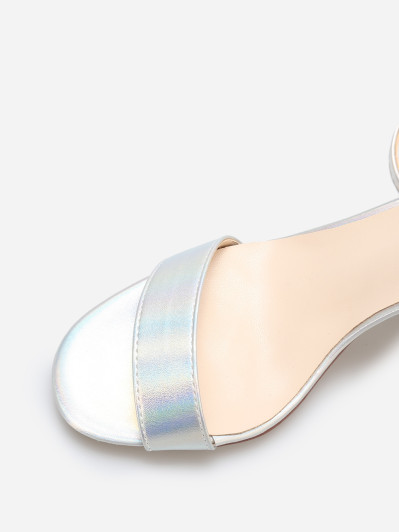 Sandales en simili à effet irisé