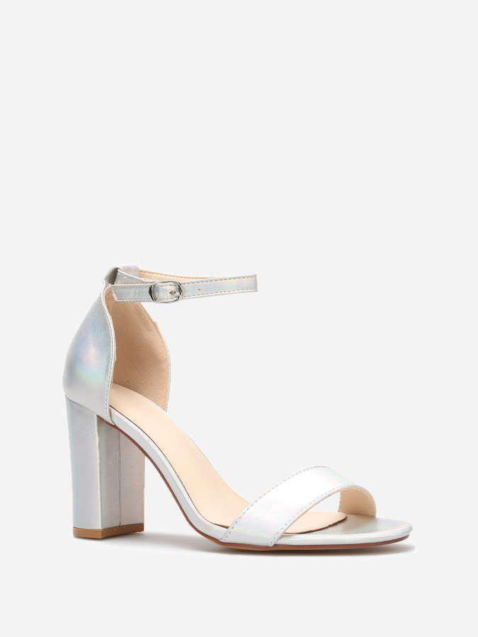 Sandales en simili à effet irisé