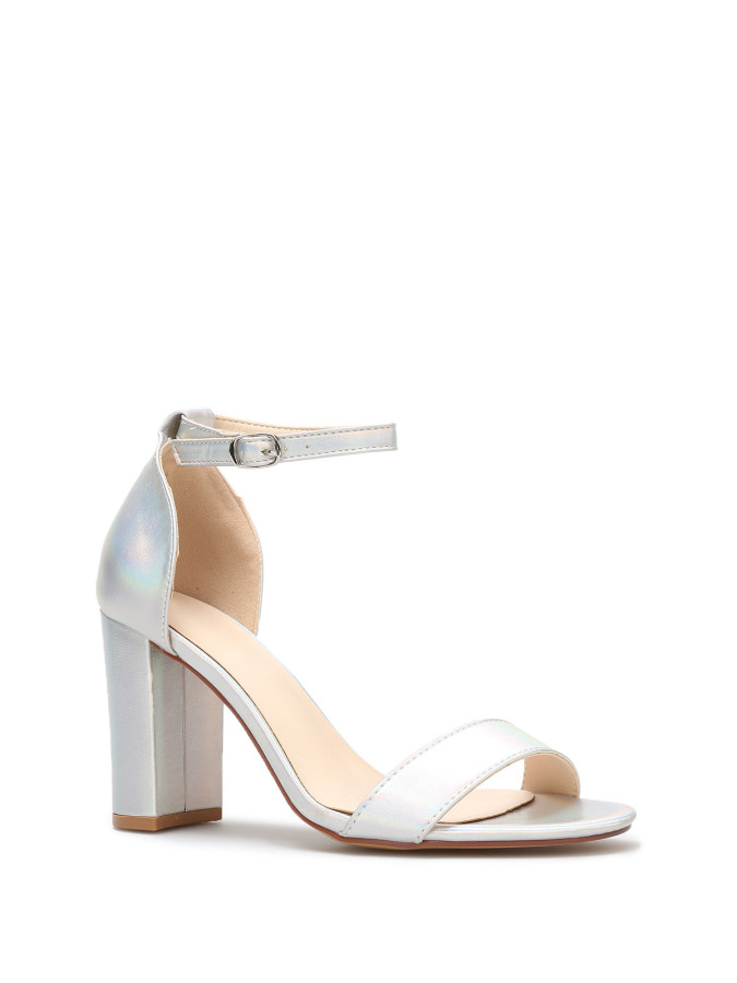 Sandales en simili à effet irisé