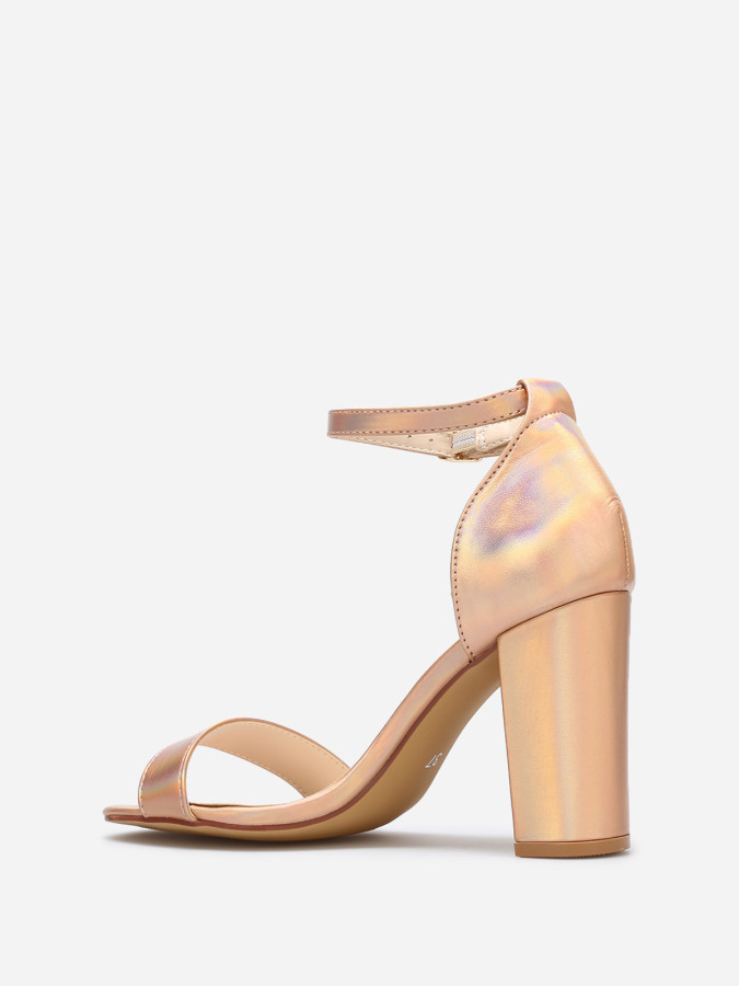 Sandales en simili à effet irisé