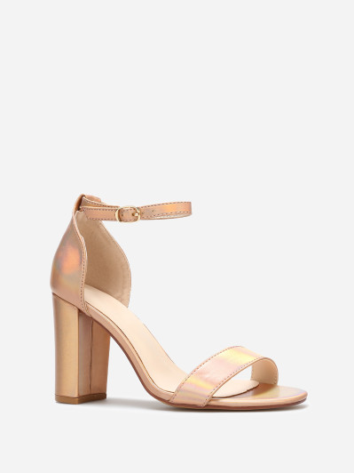 Sandales en simili à effet irisé