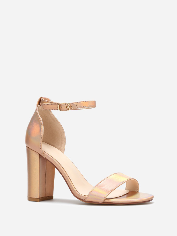 Sandales en simili à effet irisé