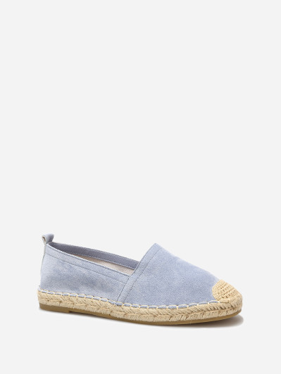 Espadrilles en suédine à bout carré