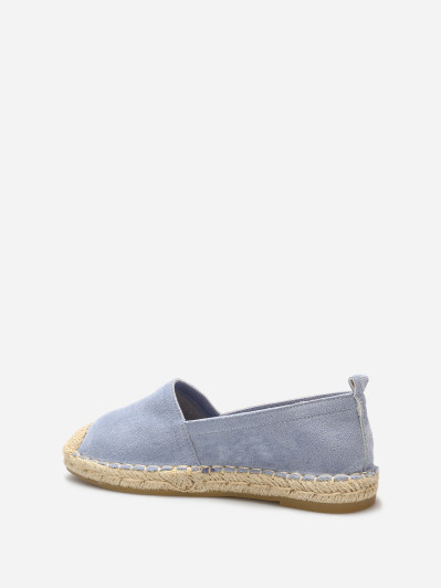 Espadrilles en suédine à bout carré