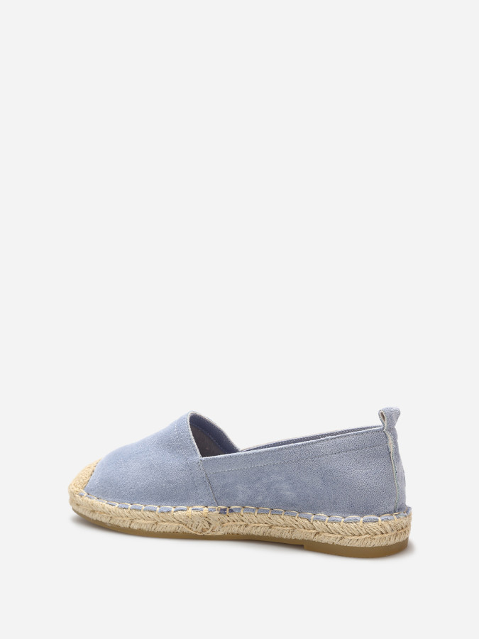 Espadrilles en suédine à bout carré