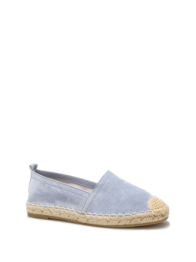 Espadrilles en suédine à bout carré