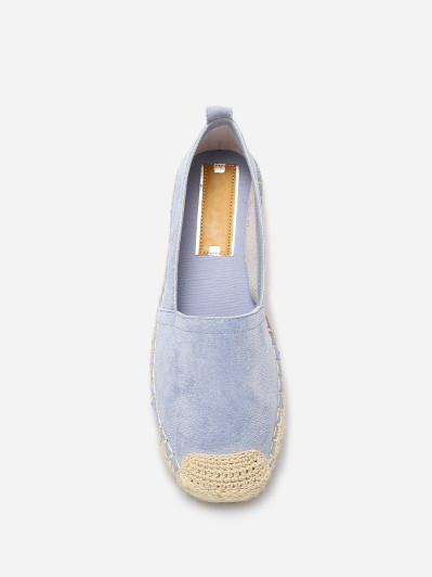 Espadrilles en suédine à bout carré