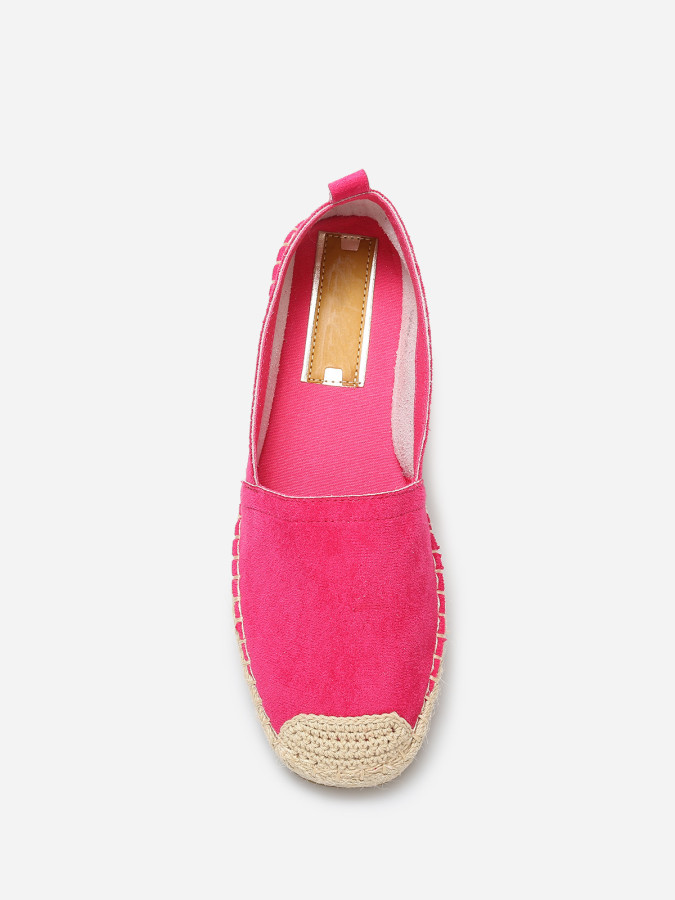 Espadrilles en suédine à bout carré