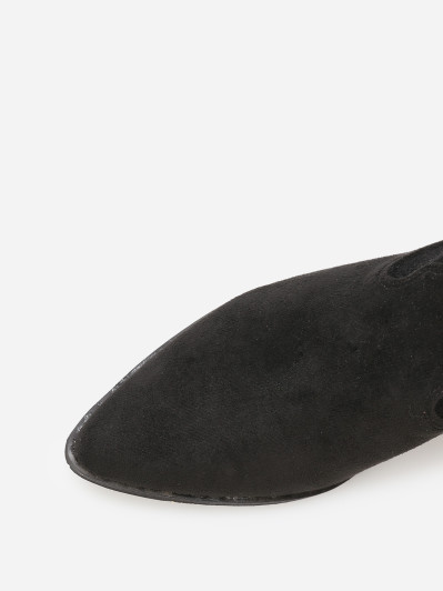 Bottines pointues noires style cowboy