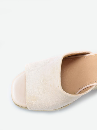 Sandales avec talon compensé en cordage