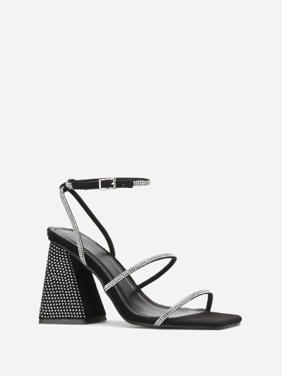 Sandales en suédine à strass