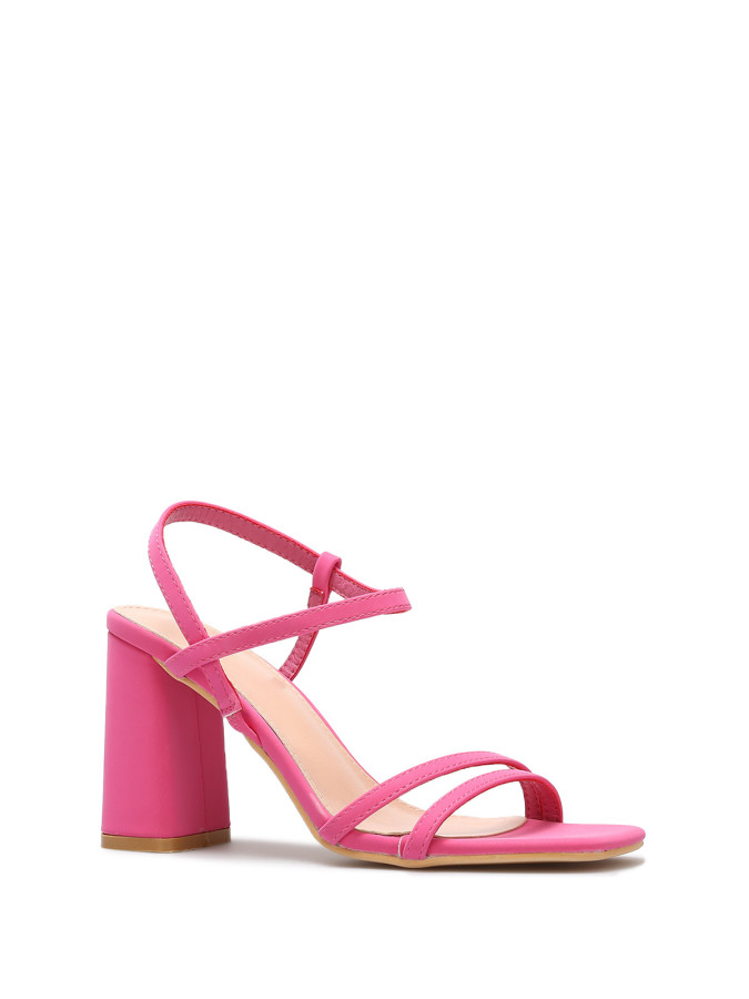 Sandales en simili mat à fines brides