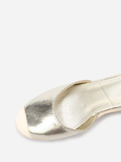 Espadrilles compensées avec ruban à nouer