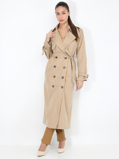 Trench oversize à ceinture nouée