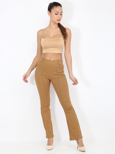 Crop top bandeau à fines bretelles