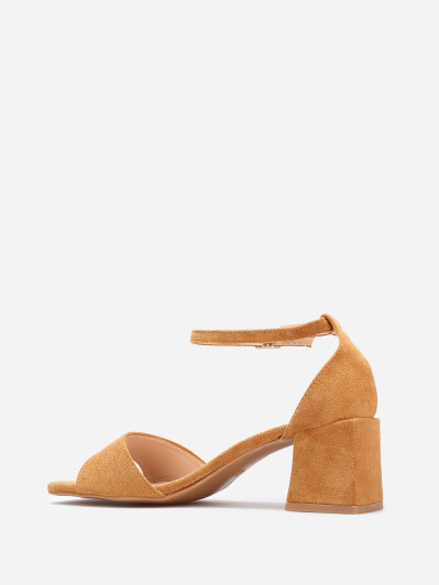 Sandales carrées  en suédine