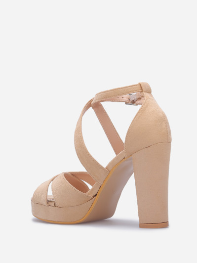 Sandales en suédine à plateforme