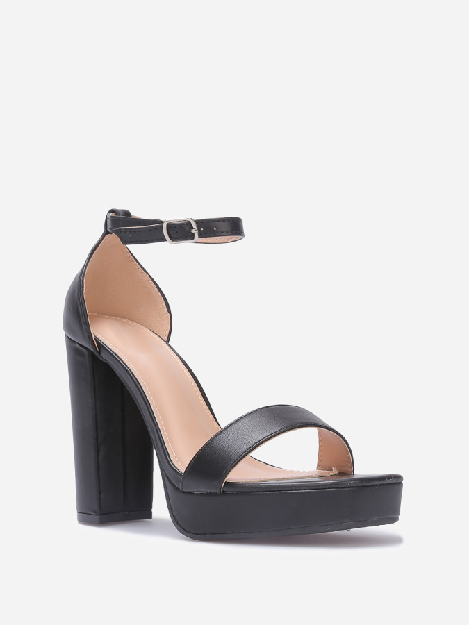 Sandales rétros à plateforme et talon haut