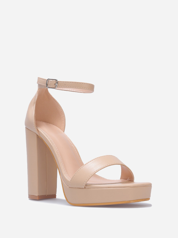 Sandales rétros à plateforme et talon haut