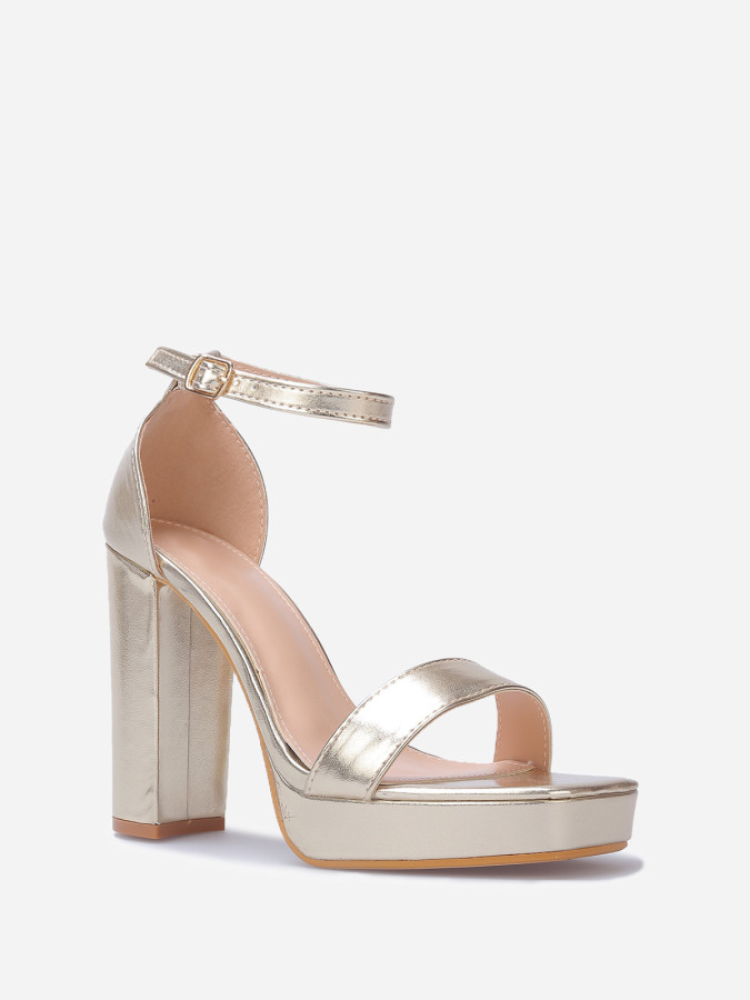 Sandales rétros à plateforme et talon haut