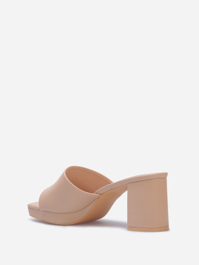 Mule plateforme à talon grandes tailles