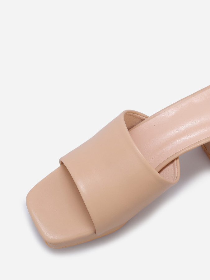 Mule plateforme à talon grandes tailles