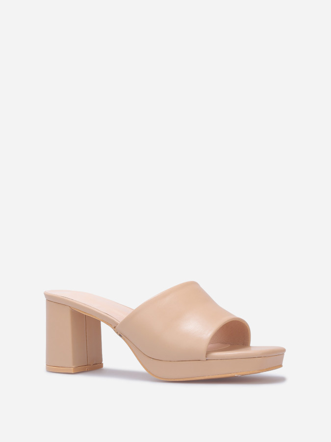 Mule plateforme à talon grandes tailles