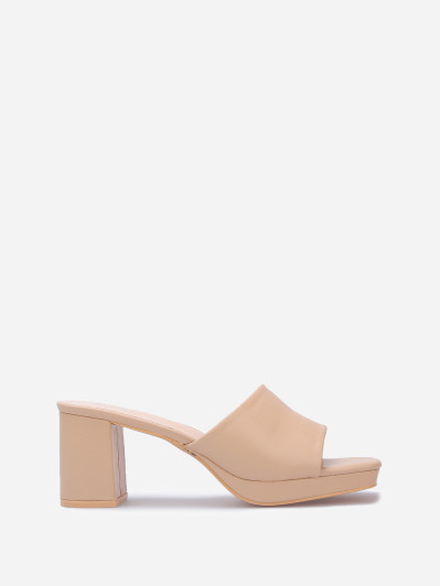 Mule plateforme à talon grandes tailles