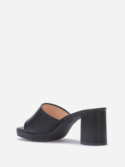 Mule plateforme à talon grandes tailles