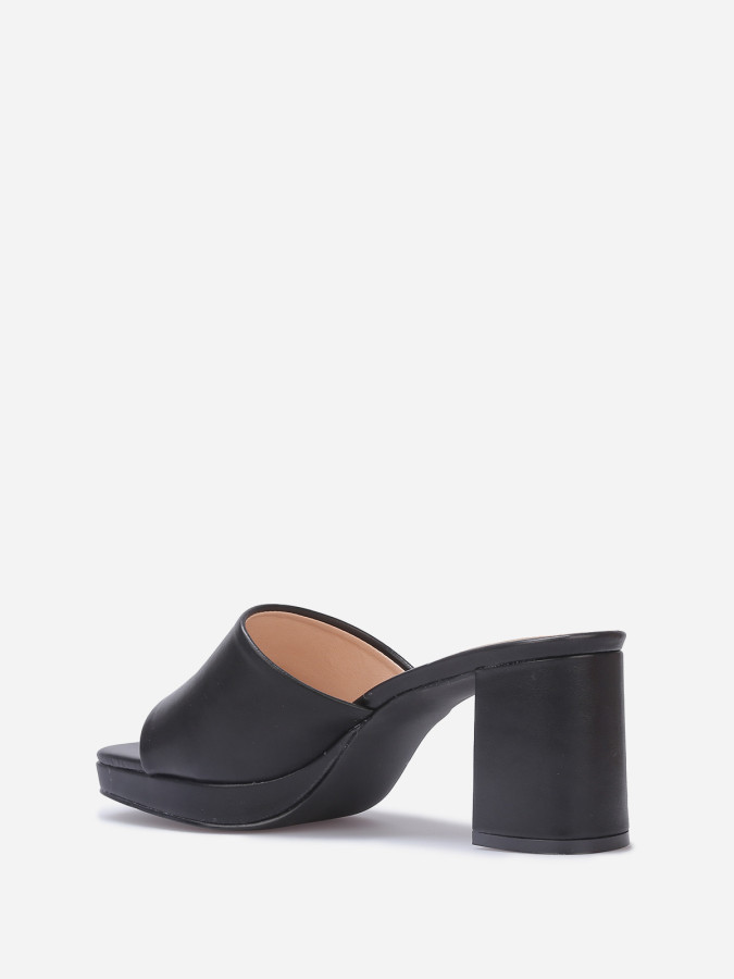 Mule plateforme à talon grandes tailles