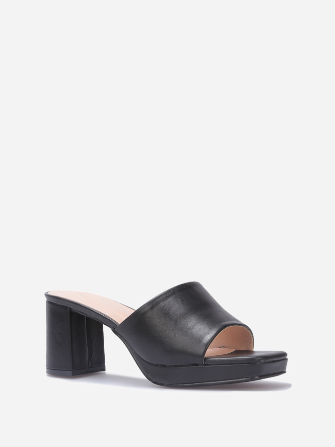 Mule plateforme à talon grandes tailles