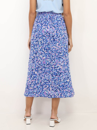 Jupe fendue à imprimé tacheté