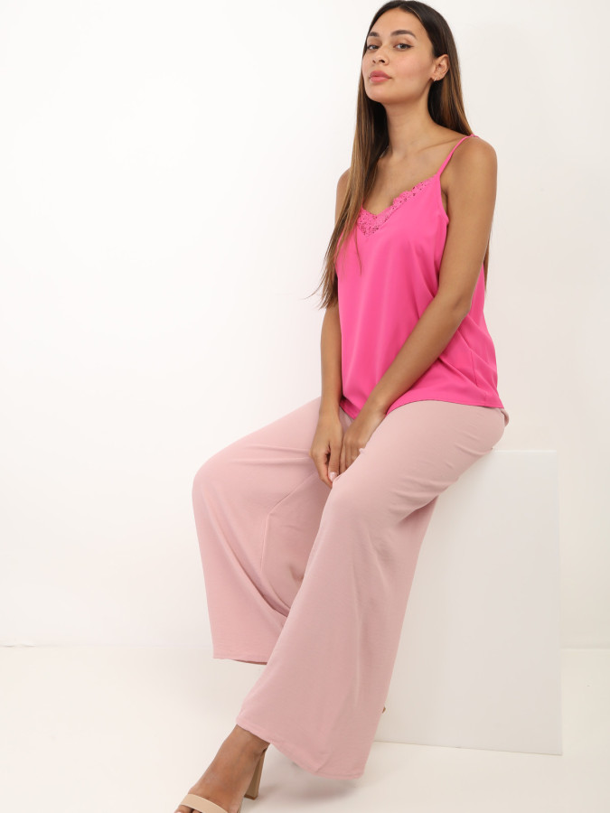 Pantalon fluide ceinturé