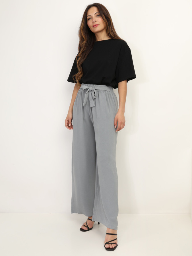 Pantalon fluide ceinturé