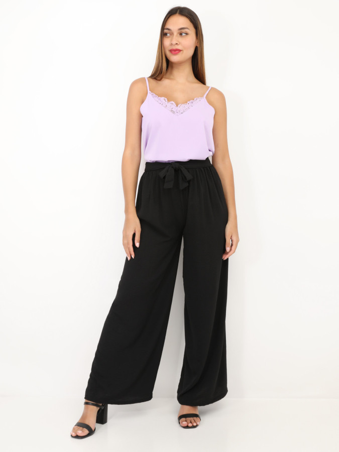 Pantalon ample ceinturé