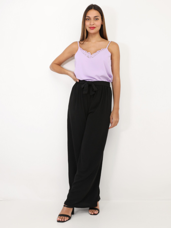 Pantalon ample ceinturé