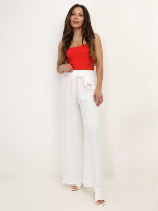 Pantalon ample ceinturé