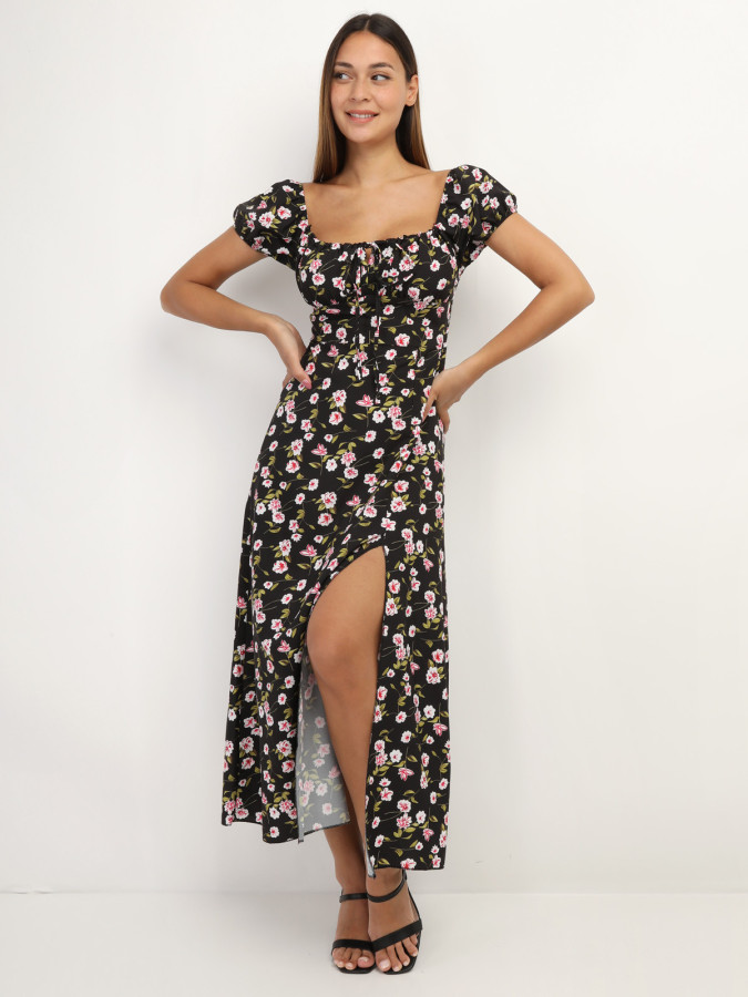 Robe corset à imprimé fleurs