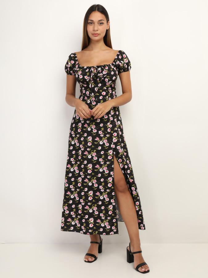 Robe corset à imprimé fleurs