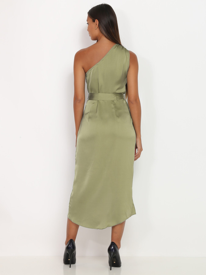 Robe asymétrique satinée