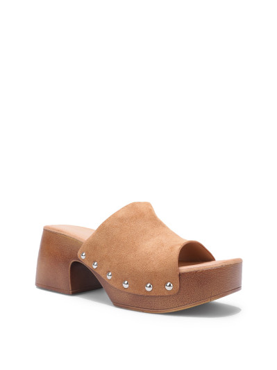 Mules sabots cloutées à plateforme